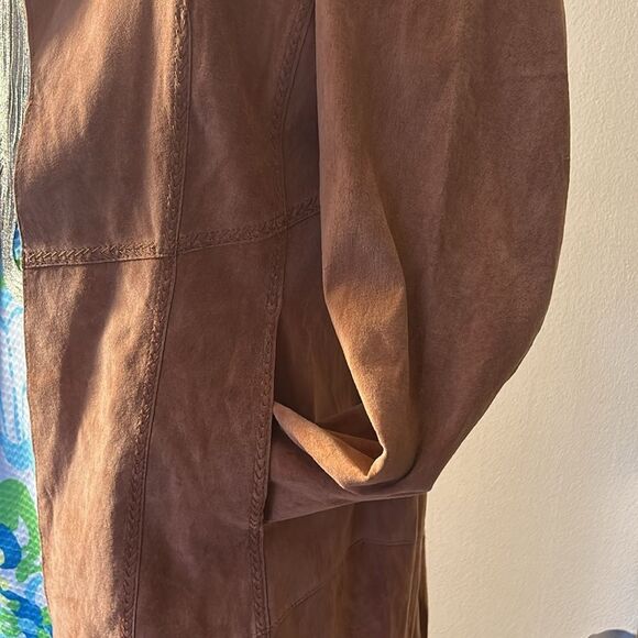 New COLDWATER CREEK open front suede duster jacket size 12 NWT leather - Picture 8 of 8